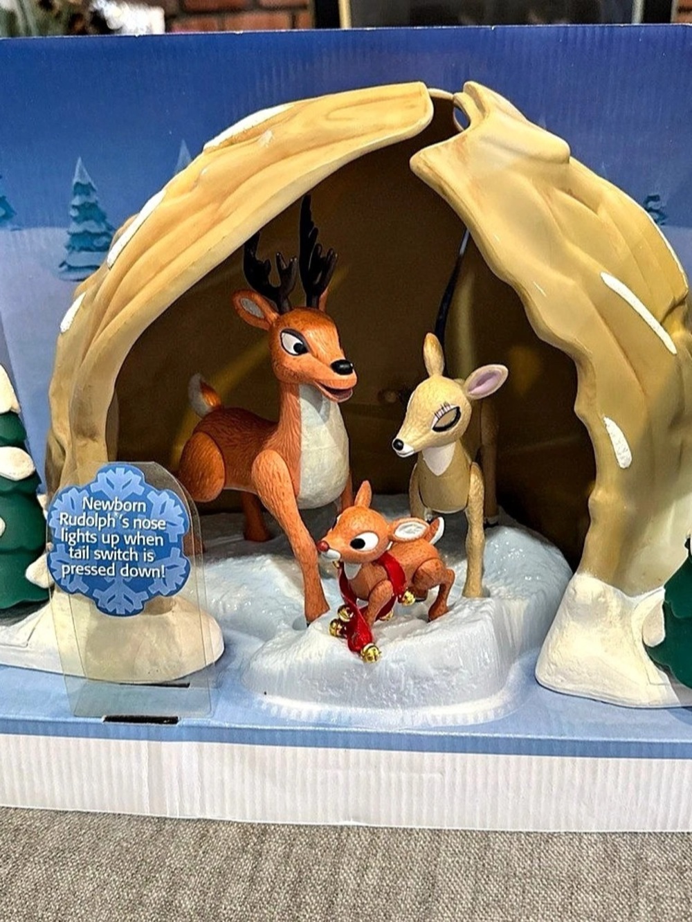 Memory Lane Rudolph and Family Talking Playset Talking Playset NIB